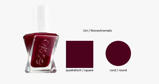 Example of a monochromatic color-fast product banner for a nail polish